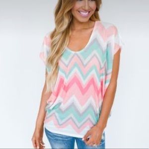 Drapey Chevron Top